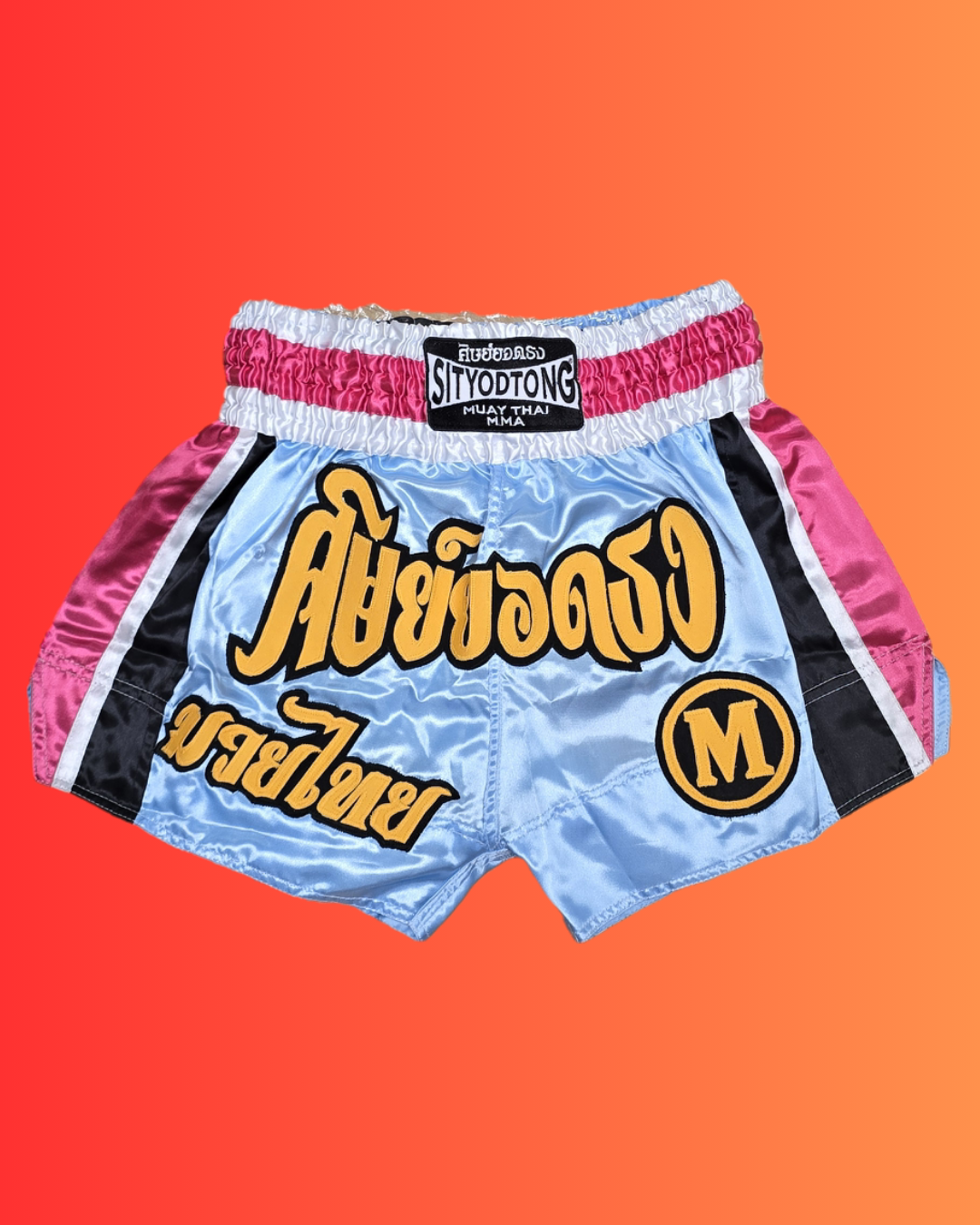 Classic Sityodtong Thai Shorts - Blue/Pink Muay Thai Boxing Shorts
