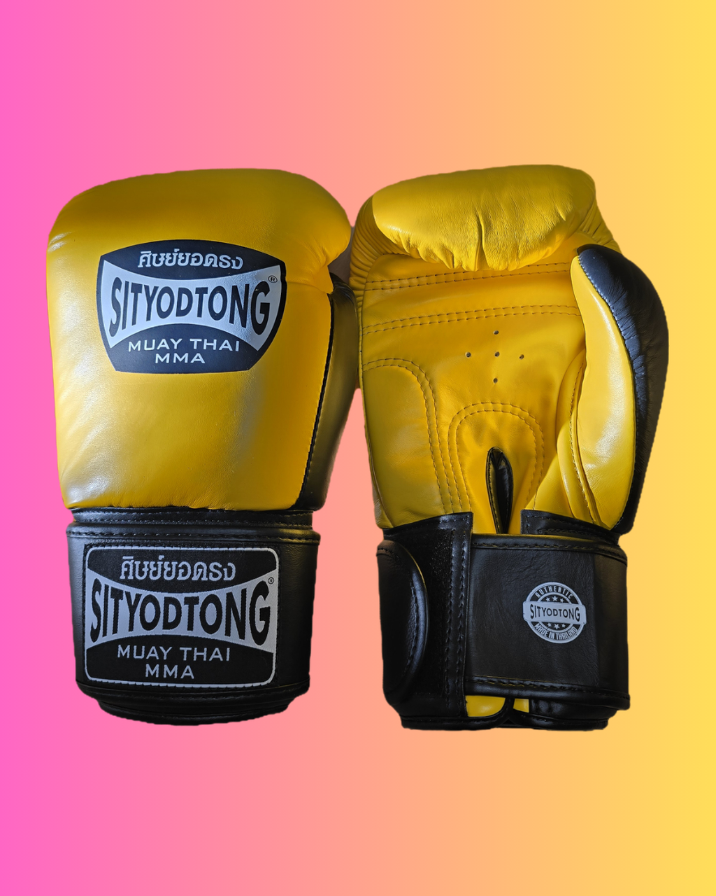 Gloves - 16 Oz Leather Muay Thai Boxing Gloves