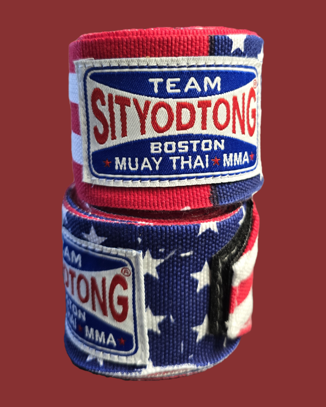 Hand Wraps - Red, Blue, Black, US/Thai Flag with Patch